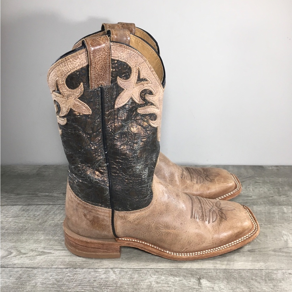 Justin BRL318 Ladies Bent Rail Western Cowboy Square Toe Leather Boots 10 Wide